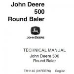 John Deere 500 Round Baler Repair Technical Manual