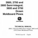 John Deere 2600, 2700 and 2800 Semi-Integral; 3600 and 3700 Moldboard Plows Repair Technical Manual