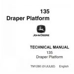 John Deere 135 Draper Platform Repair Technical Manual