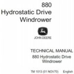 JOHN DEERE 880 HYDROSTATIC DRIVE WINDROWER Service Repair Manual